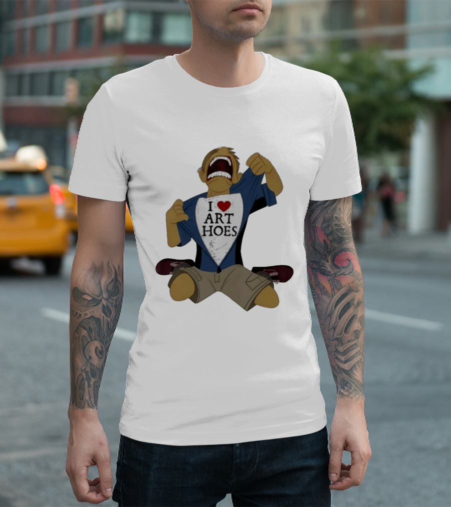 I Love Art Hoes Vintage Cartoon Style Trend T-Shirt