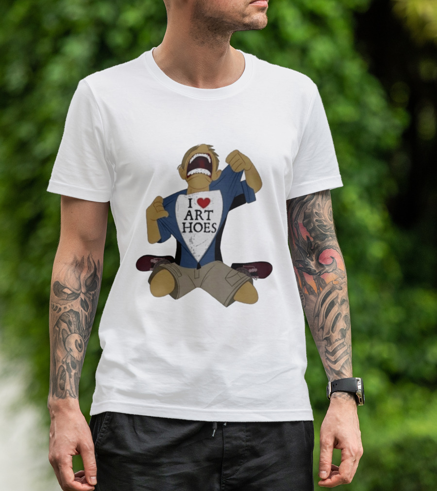 I Love Art Hoes Vintage Cartoon Style Trend T-Shirt