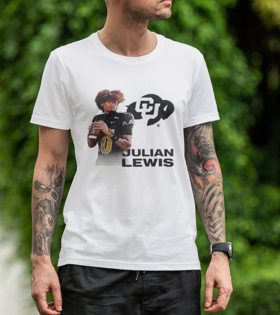 Julian Lewis Colorado Buffaloes CU Football T-Shirt