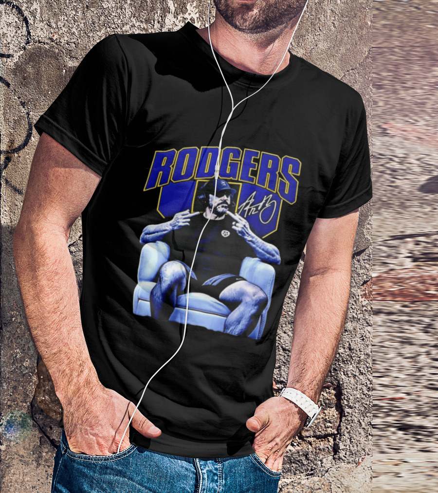 Rodgers Aaron Rodgers Signed Pittsburgh Steelers Quarterback Icon Armchair T-Shirt