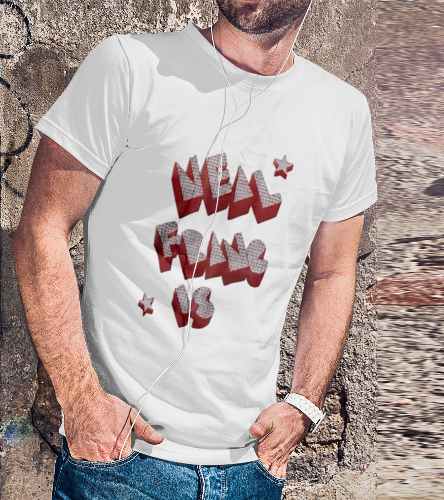 Neal Francis Is Checkerboard Red Block Letters With Stars T-Shirt