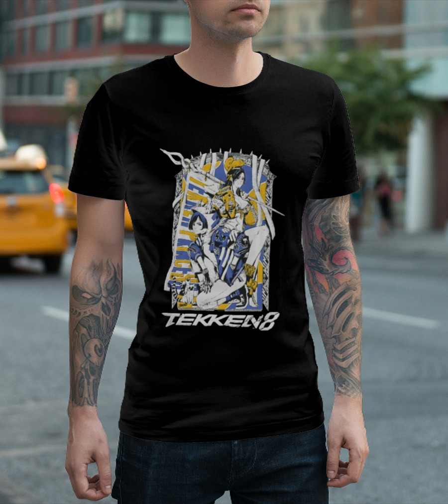 Tekken 8 Team Princess Anime Female Fighters Art Chameleon Flag T-Shirt