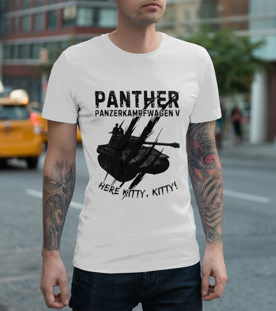 Panther Panzerkampfwagen V Here Kitty Kitty T-Shirt