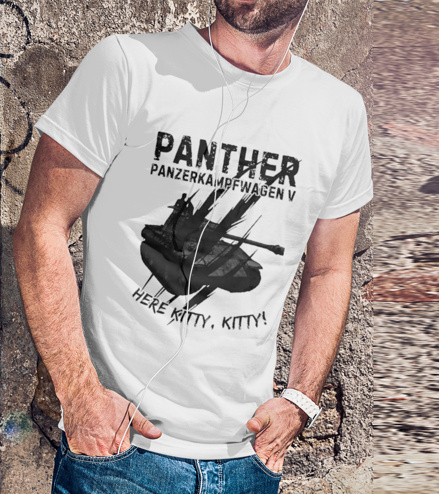 Panther Panzerkampfwagen V Here Kitty Kitty T-Shirt