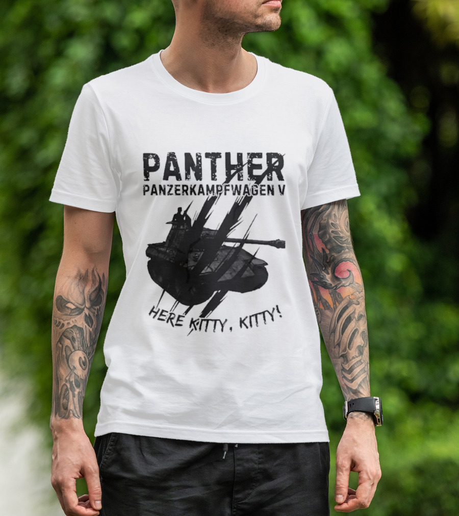 Panther Panzerkampfwagen V Here Kitty Kitty T-Shirt