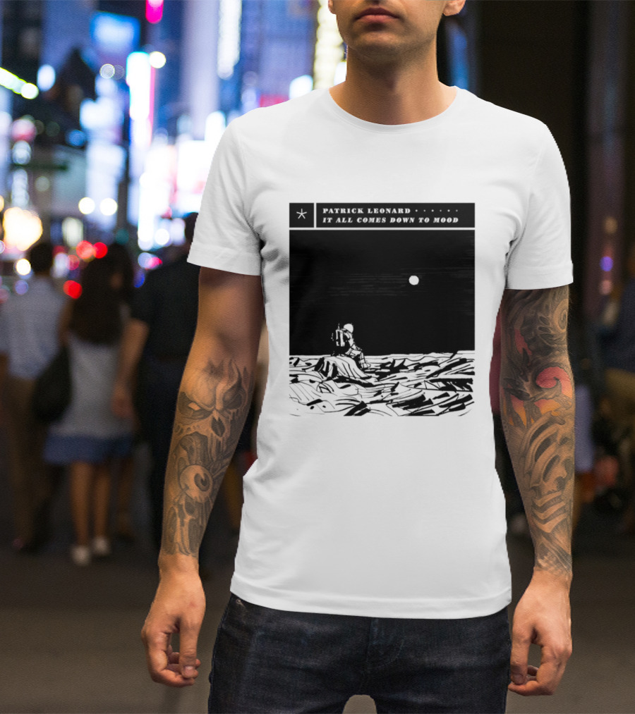 Patrick Leonard It All Comes Down To Mood Moonlit Ocean Scene T-Shirt