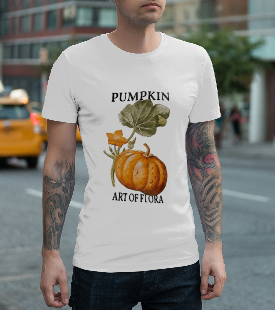 Pumpkin Art Of Flora Botanical T-Shirt