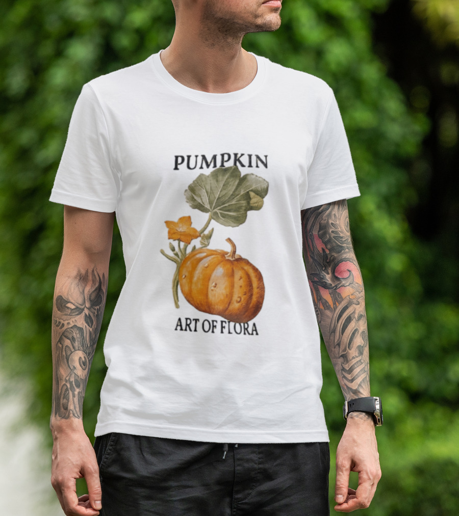 Pumpkin Art Of Flora Botanical T-Shirt