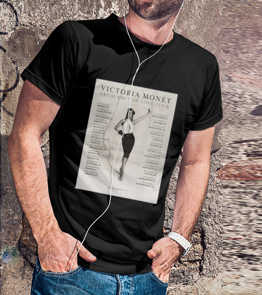 Victoria Monét Frequency Of Love Tour 2026 North America Dates Raleigh Charlotte New Orleans Houston Los Angeles Sacramento T-Shirt