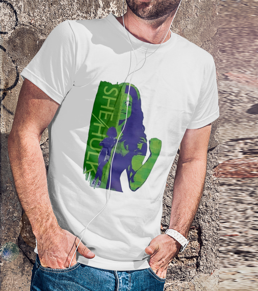 She Hulk Marvel Superhero Jennifer Walters Comic Style Heroic Pose T-Shirt