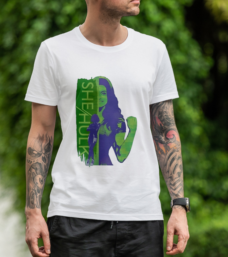 She Hulk Marvel Superhero Jennifer Walters Comic Style Heroic Pose T-Shirt