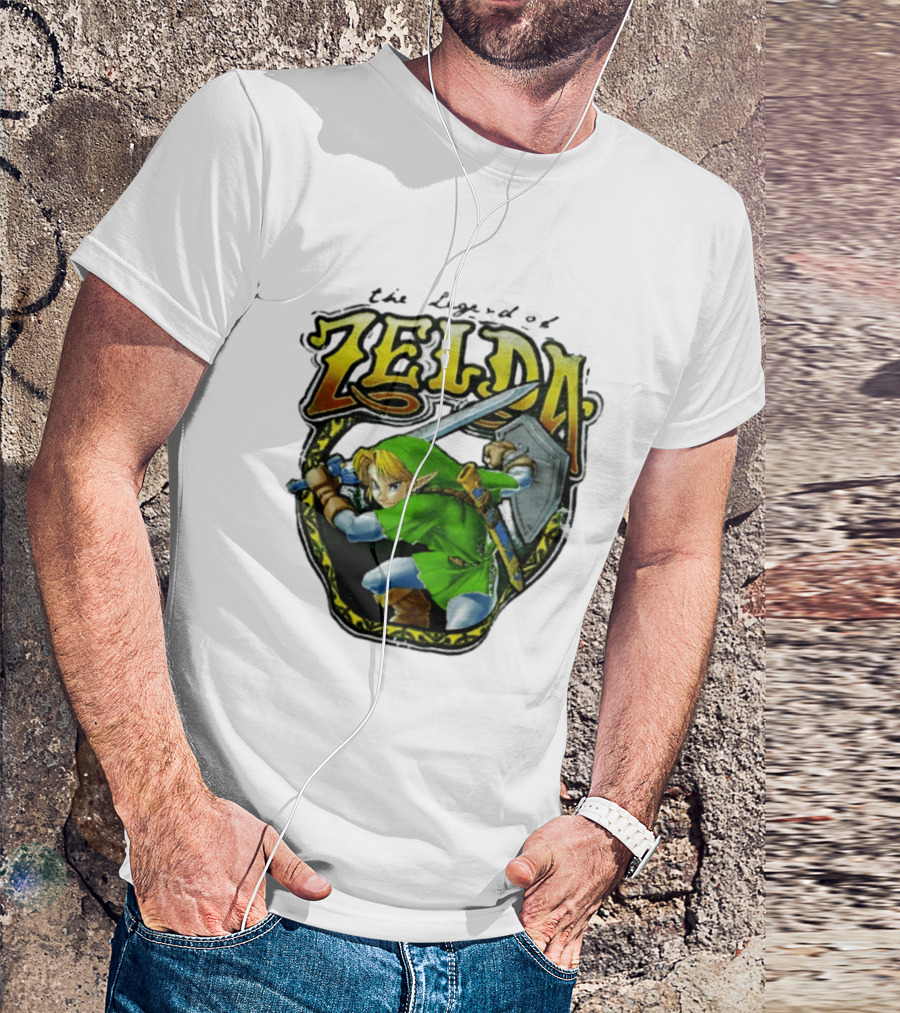 The Legend Of Zelda Link With Sword And Shield T-Shirt
