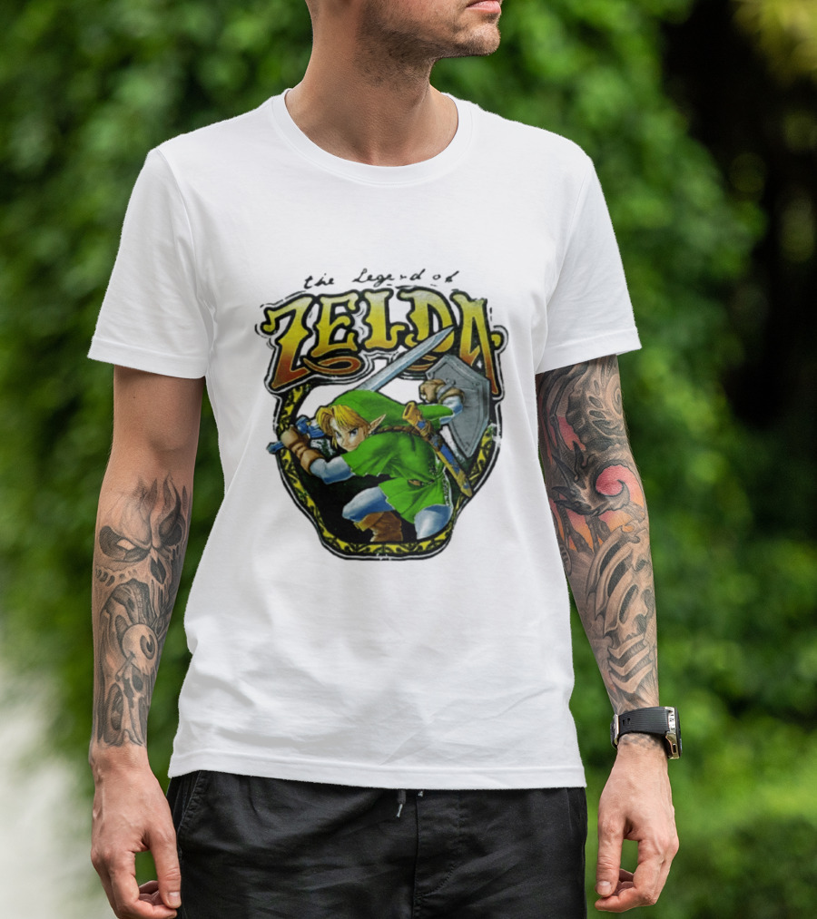 The Legend Of Zelda Link With Sword And Shield T-Shirt