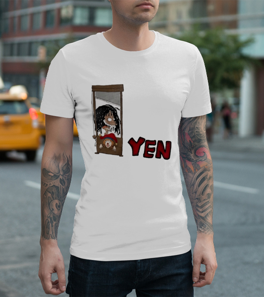 Yen Guillotine Clown Head Cartoon T-Shirt