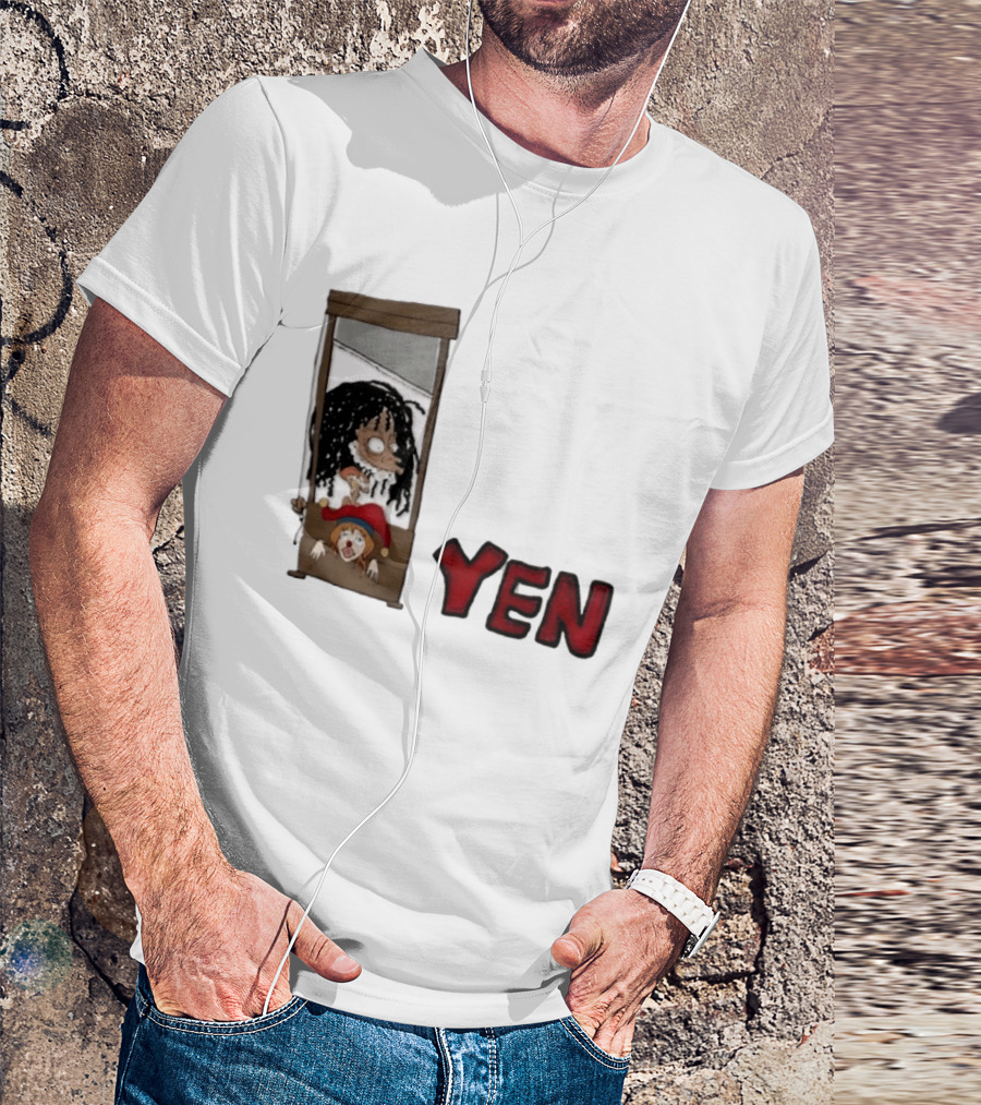 Yen Guillotine Clown Head Cartoon T-Shirt