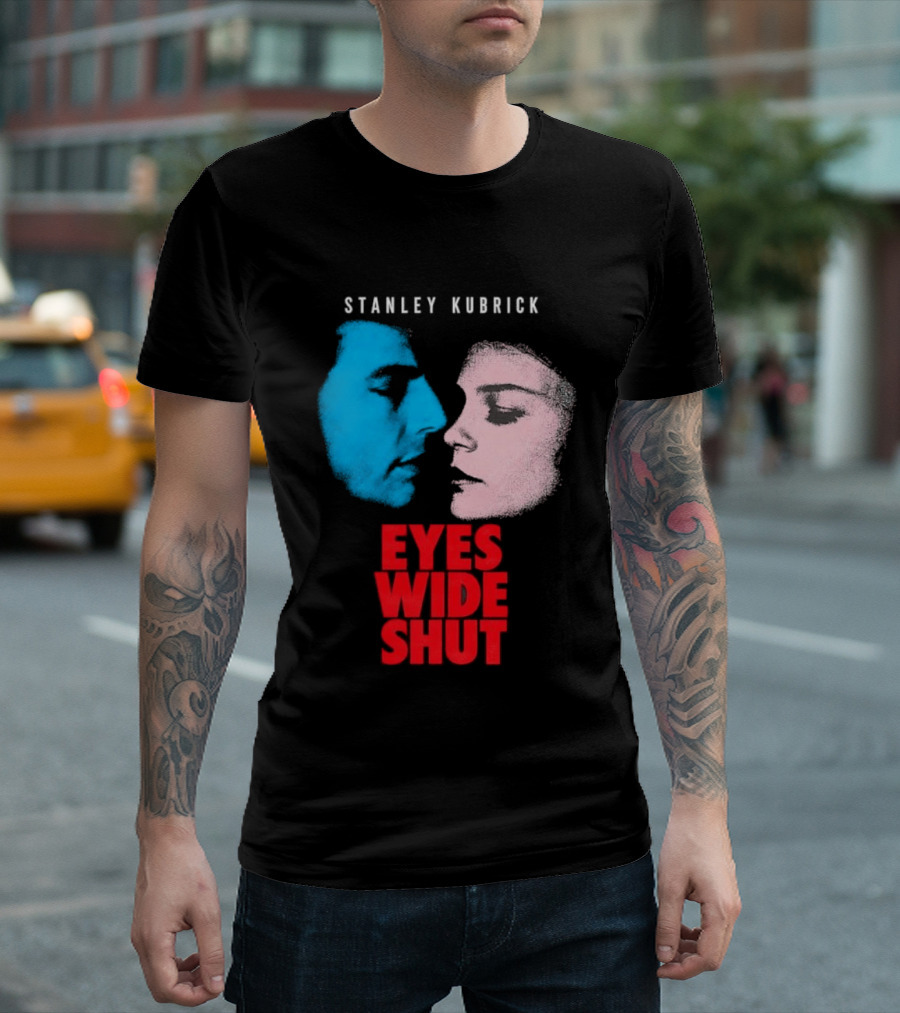 Stanley Kubrick Eyes Wide Shut Blue And Pink Faces T-Shirt