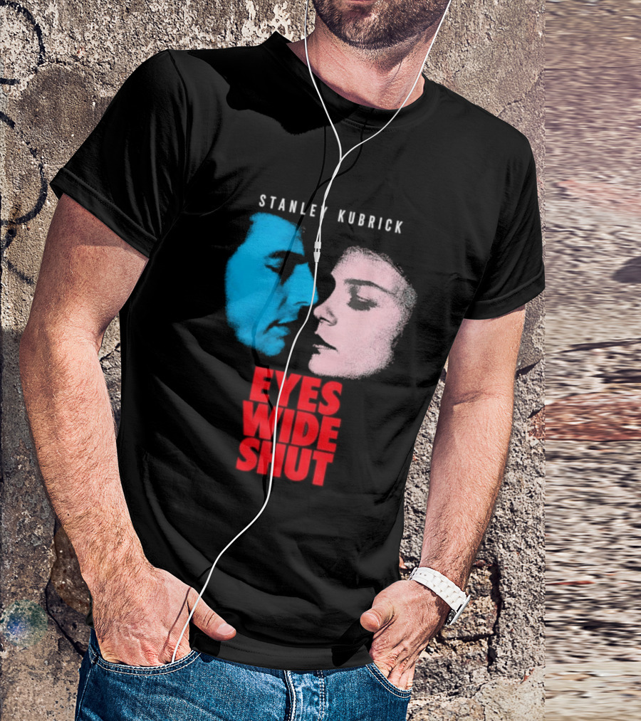 Stanley Kubrick Eyes Wide Shut Blue And Pink Faces T-Shirt