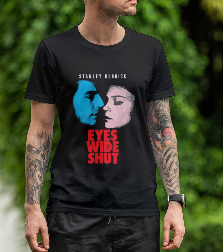 Stanley Kubrick Eyes Wide Shut Blue And Pink Faces T-Shirt