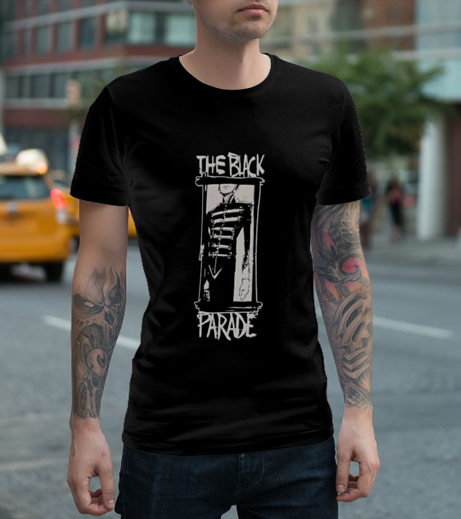 The Black Parade Marching Band Uniform Figure Sketch Frame T-Shirt