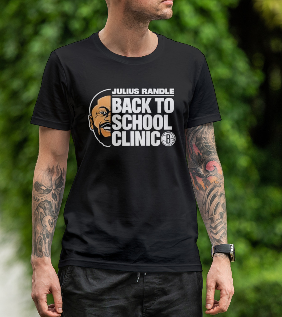 Julius Randle Back To School Clinic Special Event With Iconic Basketball T-Shirt