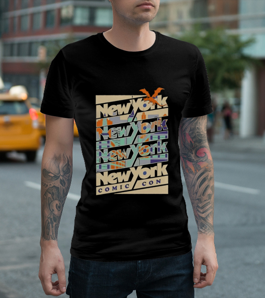 New York Comic Con Modern Skyline Dragon NYCC T-Shirt