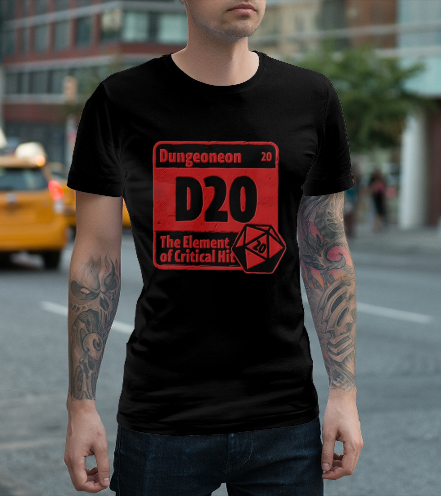 Dungeoneon D20 The Element Of Critical Hit Dice T-Shirt