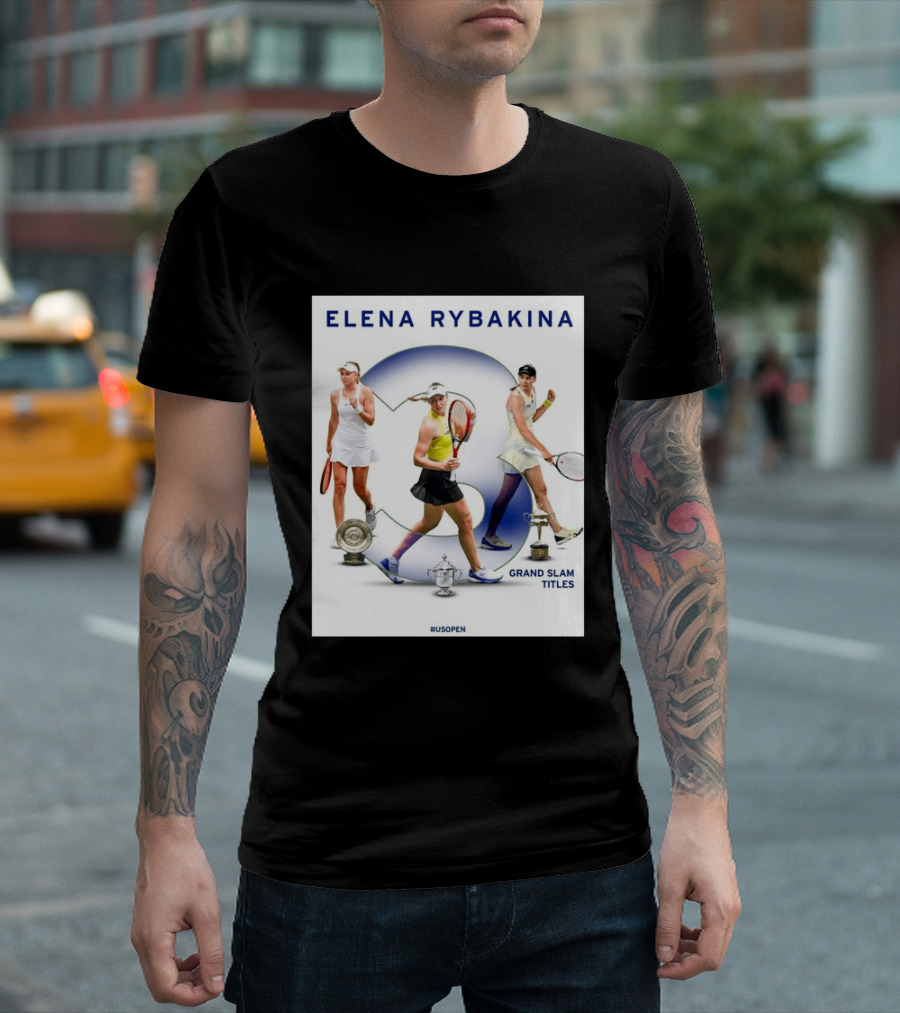 Elena Rybakina Triple Grand Slam Titles US Open Champion T-Shirt