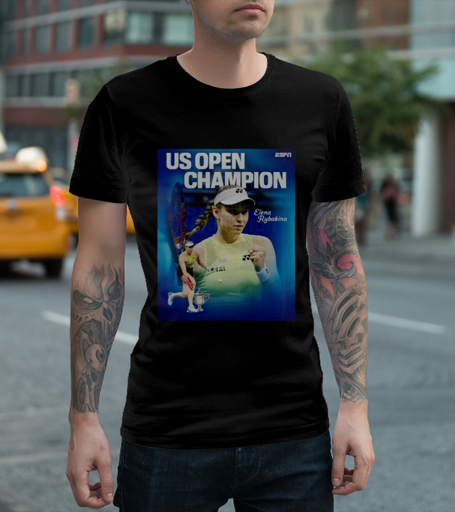 US Open Champion Elena Rybakina Win Featured By ESPN T-Shirt