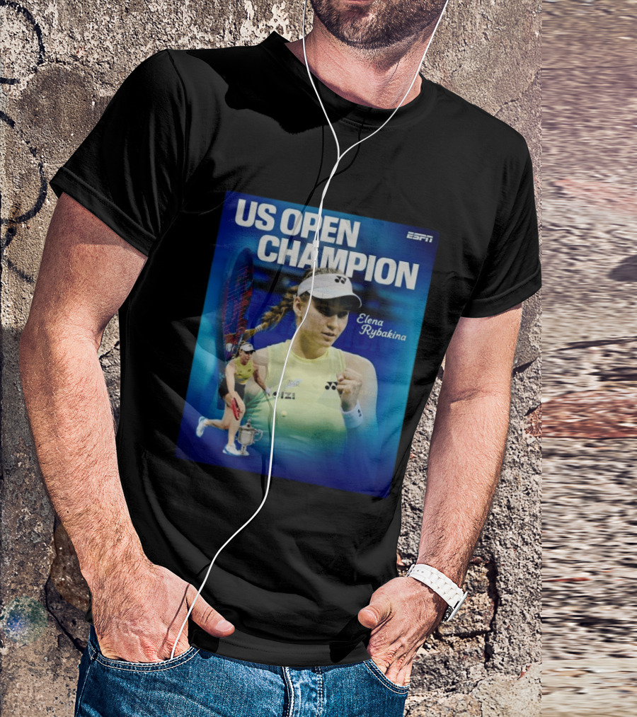 US Open Champion Elena Rybakina Win Featured By ESPN T-Shirt