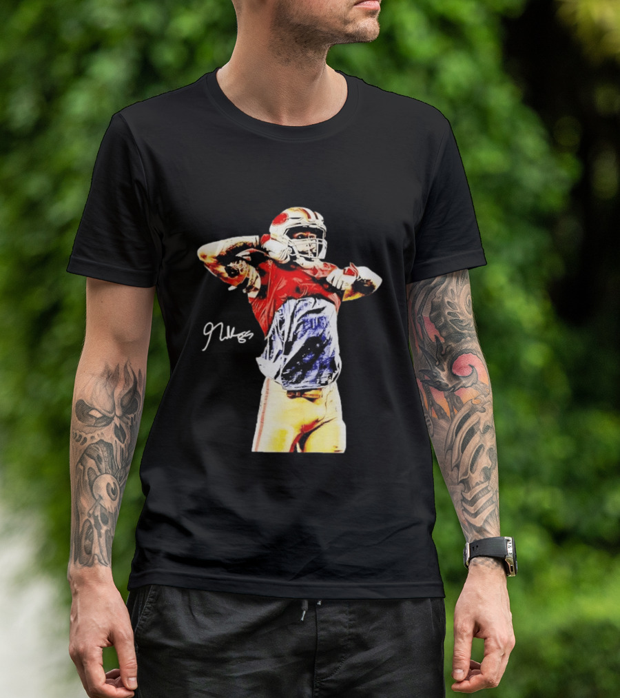 George Kittle Autograph San Francisco 49ers Football Celebration T-Shirt