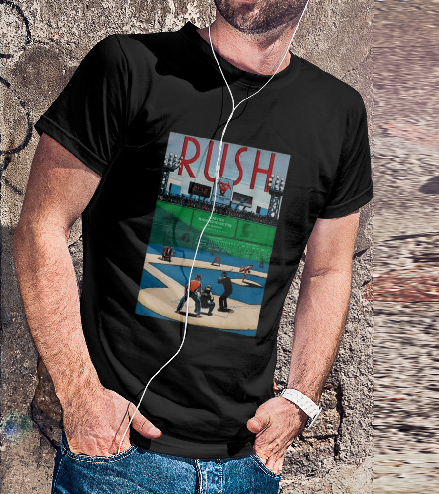 Boston Massachusetts Rush 2026 Concert Sep 12 & 14 TD Garden Baseball T-Shirt