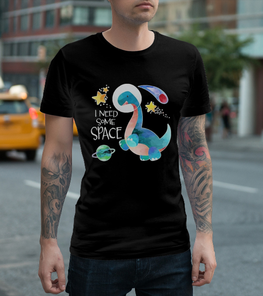 I Need Some Space Dinosaur Astronaut With Stars Planet Youth T-Shirt