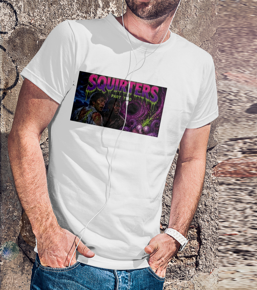 Squirters Part Two 1980s Horror Creature Scene T-Shirt