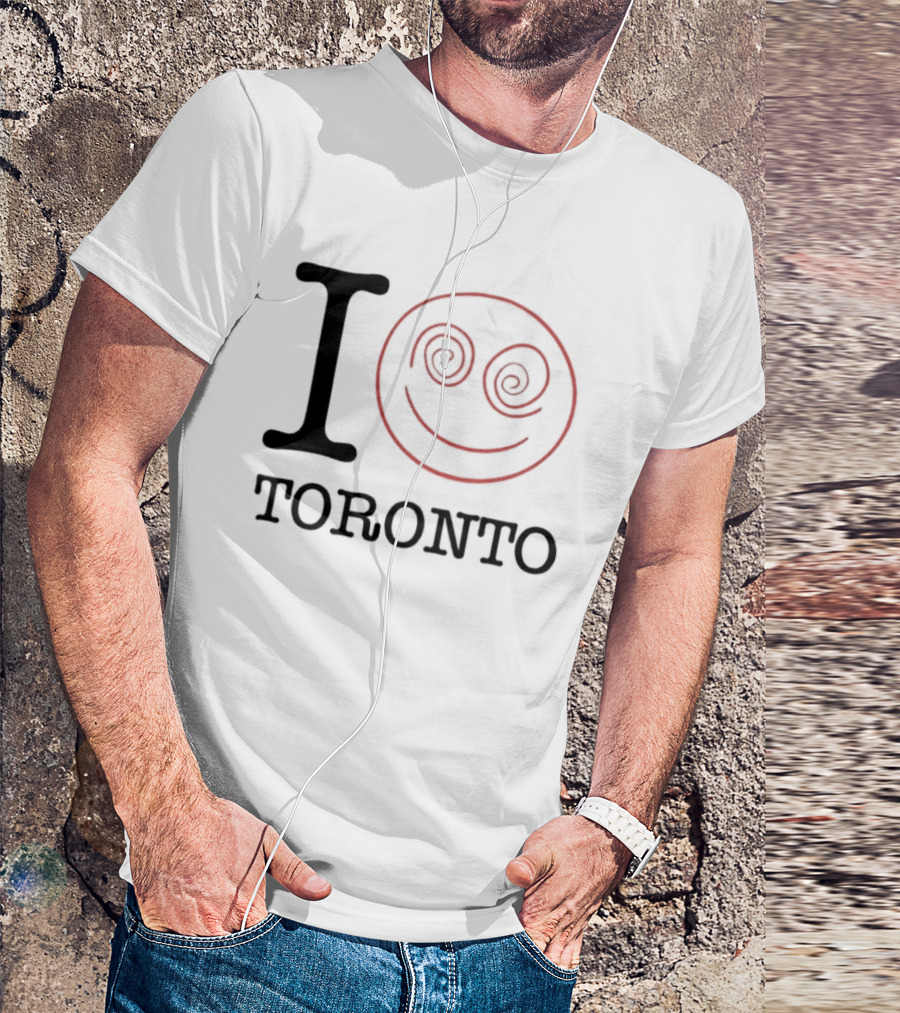 I Love Toronto Smiley Face Red Swirl Eyes Emoji T-Shirt