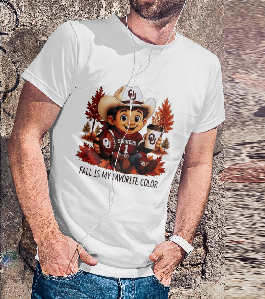 Oklahoma Sooners Fall Is My Favorite Color OU Sooners Football Autumn T-Shirt