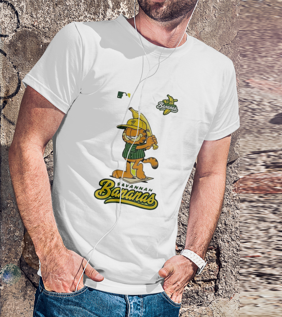 Savannah Bananas Cartoon Orange Cat Baseball MLB T-Shirt