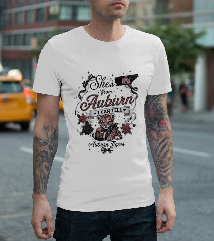She's From Auburn I Can Tell Auburn Tigers Forever Orange T-Shirt