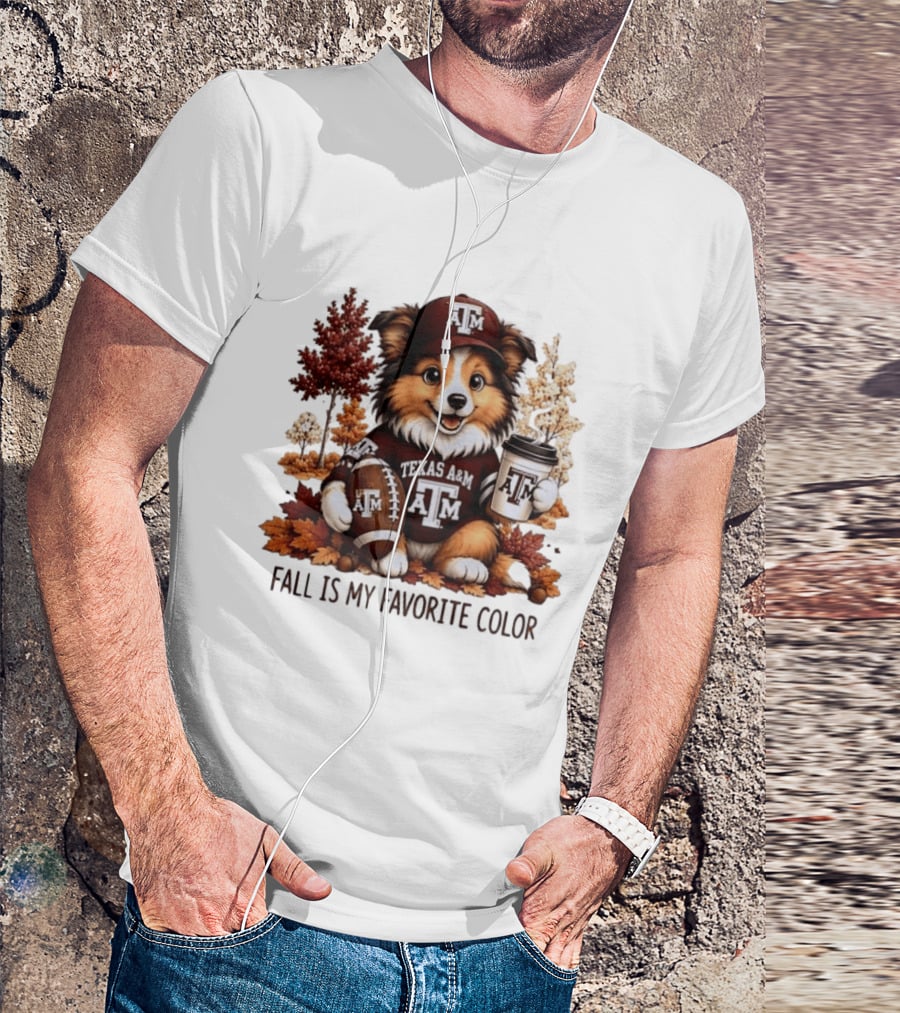Texas A&M Dog Fall Is My Favorite Color Football Coffee T-Shirt
