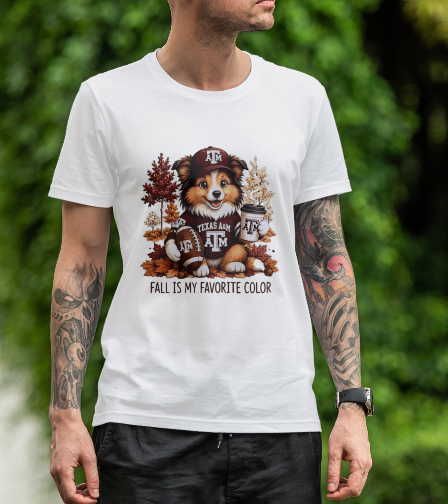 Texas A&M Dog Fall Is My Favorite Color Football Coffee T-Shirt