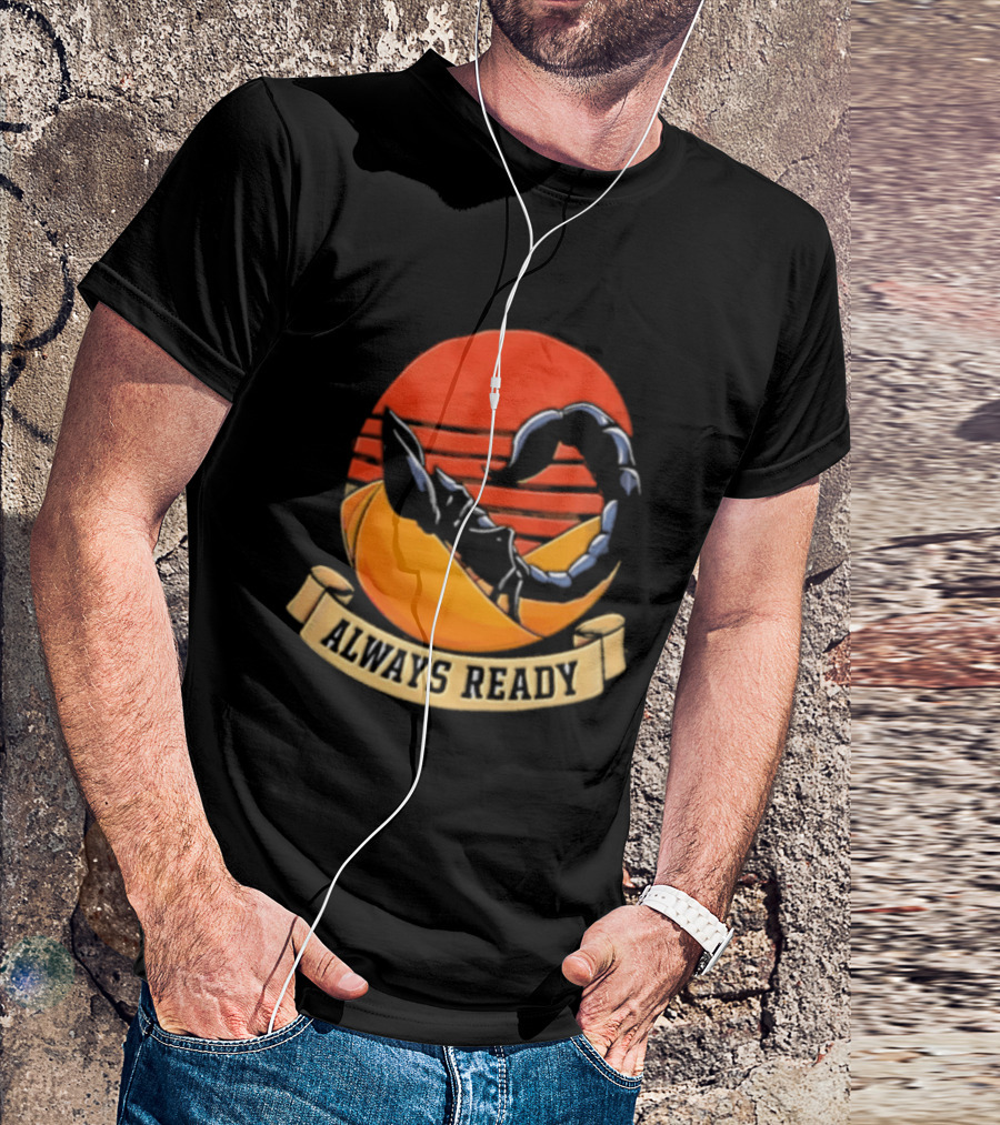 Always Ready Scorpion Desert Sunset Ribbon T-Shirt