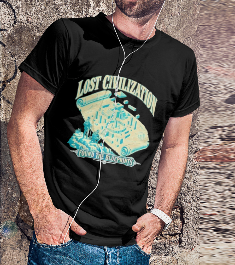 Lost Civilization Ancient Exploration Found Blueprints T-Shirt