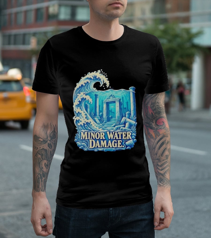 Minor Water Damage Ancient Architecture Underwater Ruins T-Shirt
