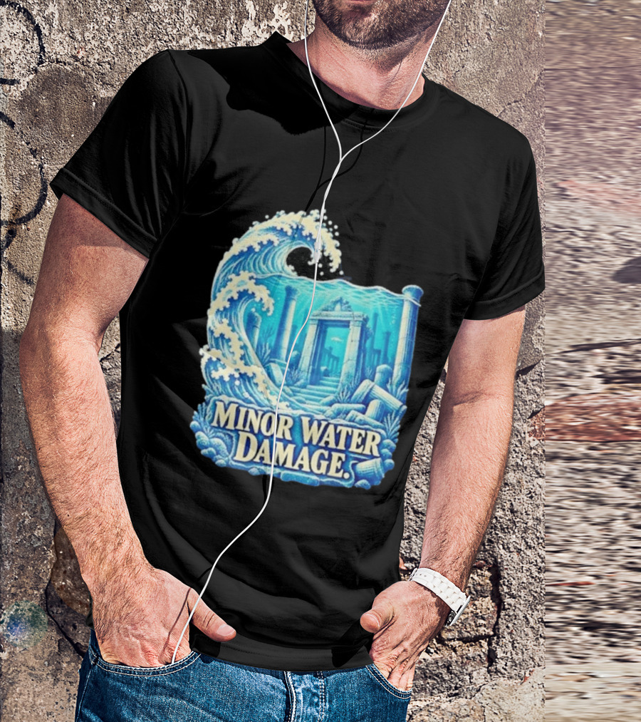 Minor Water Damage Ancient Architecture Underwater Ruins T-Shirt