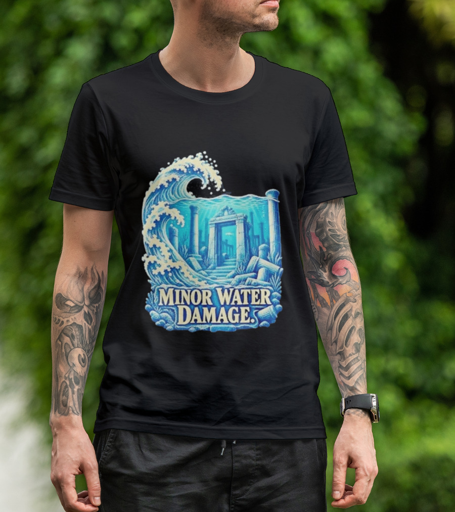 Minor Water Damage Ancient Architecture Underwater Ruins T-Shirt