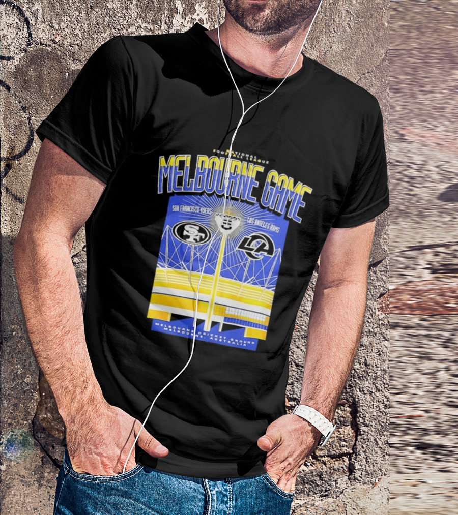 Melbourne Game San Francisco 49ers Vs Los Angeles Rams Melbourne Cricket Ground Australia T-Shirt