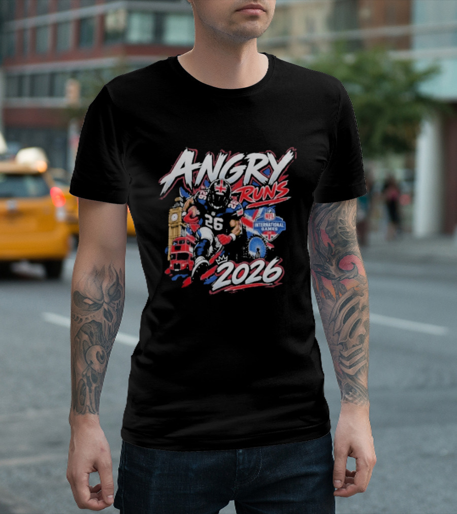 Angry Runs 2026 NFL International Games 56 London T-Shirt