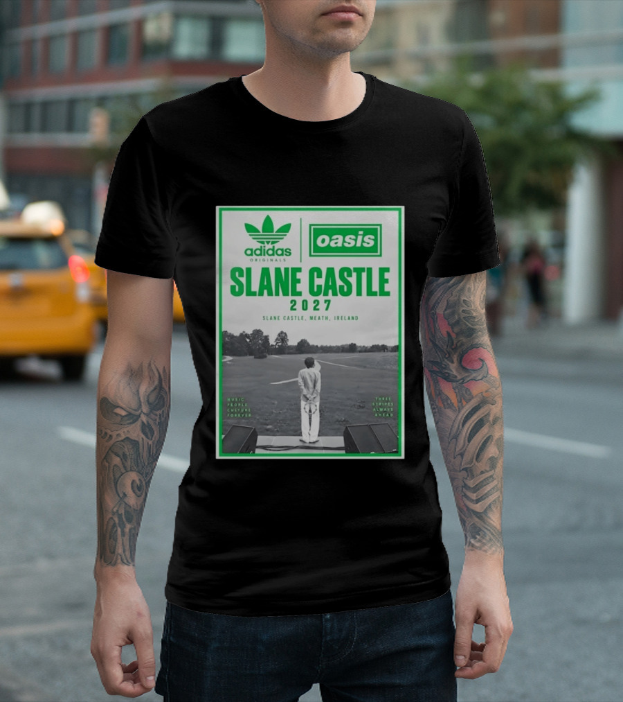 Adidas Originals Oasis Slane Castle 2027 Ireland Music People Culture Forever T-Shirt