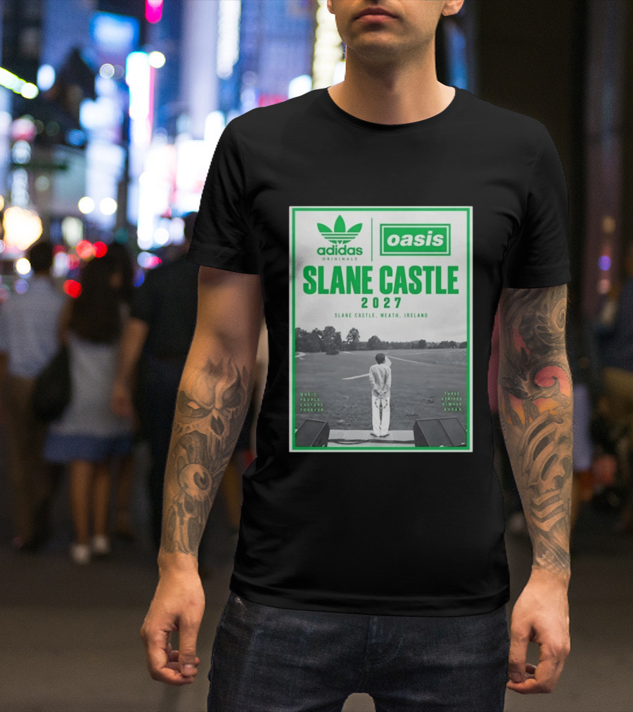 Adidas Originals Oasis Slane Castle 2027 Ireland Music People Culture Forever T-Shirt