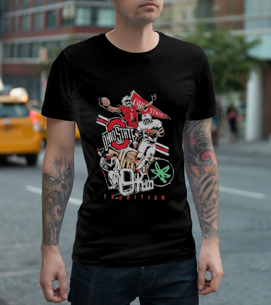 Ohio State Buckeyes Tradition Football NCAA Team Spirit Vintage Players T-Shirt