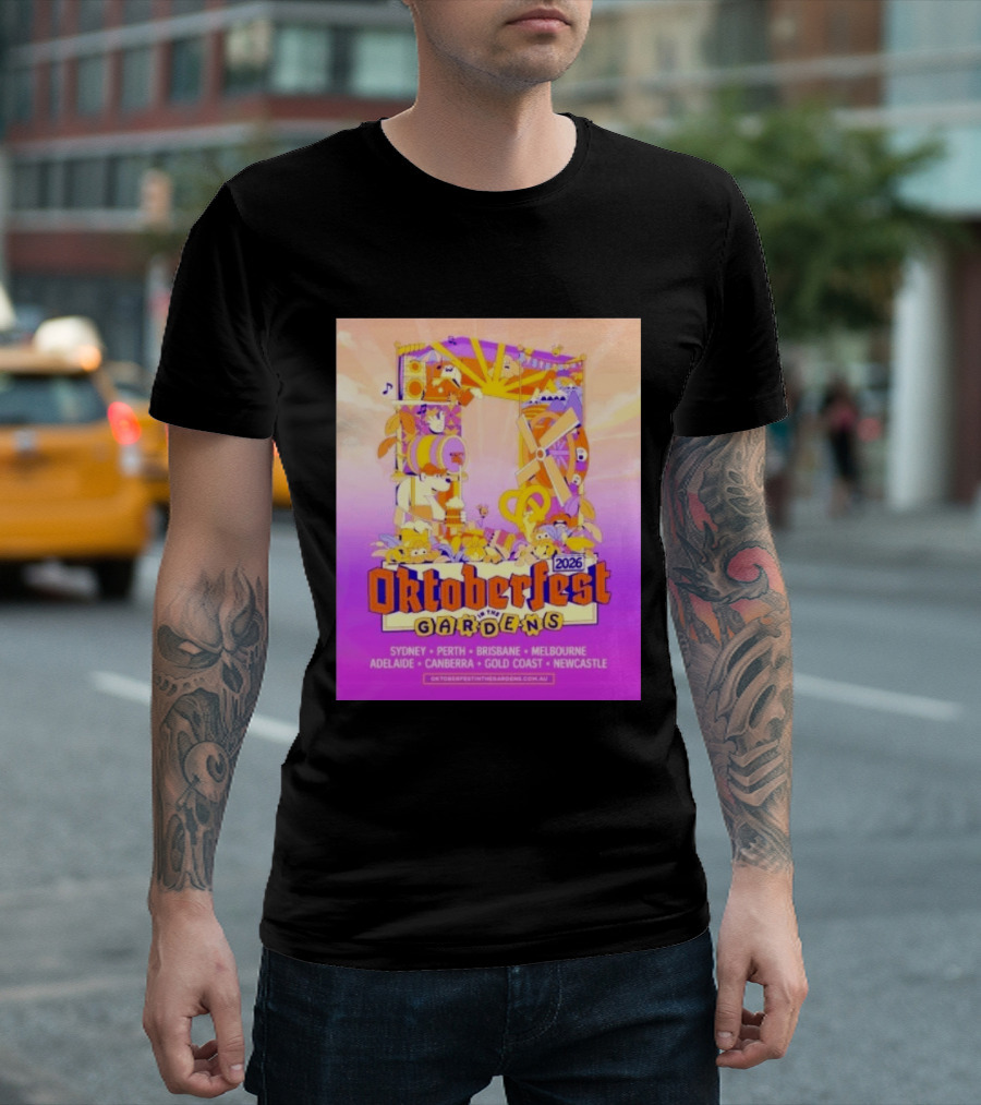 Oktoberfest In The Gardens 2026 Australian Tour Sydney Perth Brisbane Melbourne Adelaide Canberra Gold Coast Newcastle T-Shirt